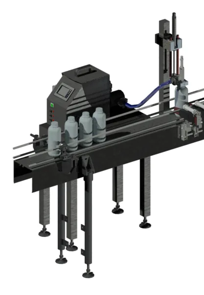 Automação de bico dosador — equipamento Milli